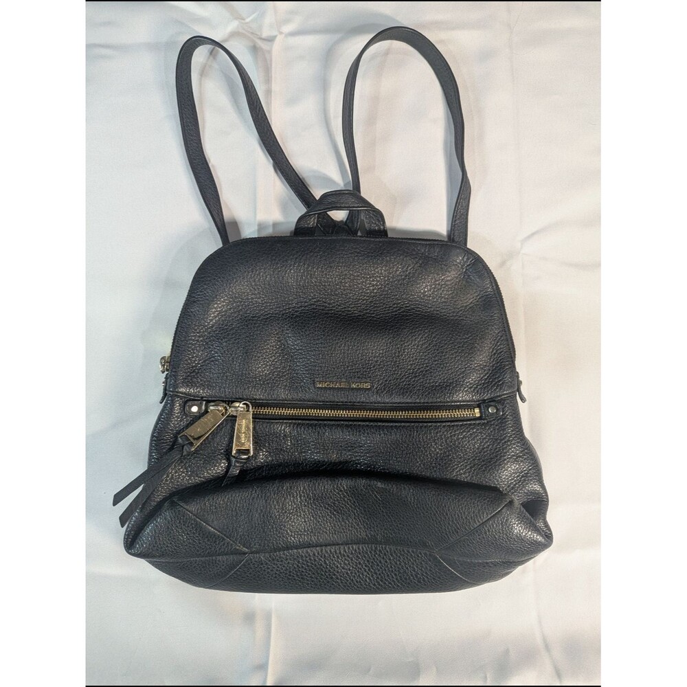 Michael Kors Black Leather Backpack